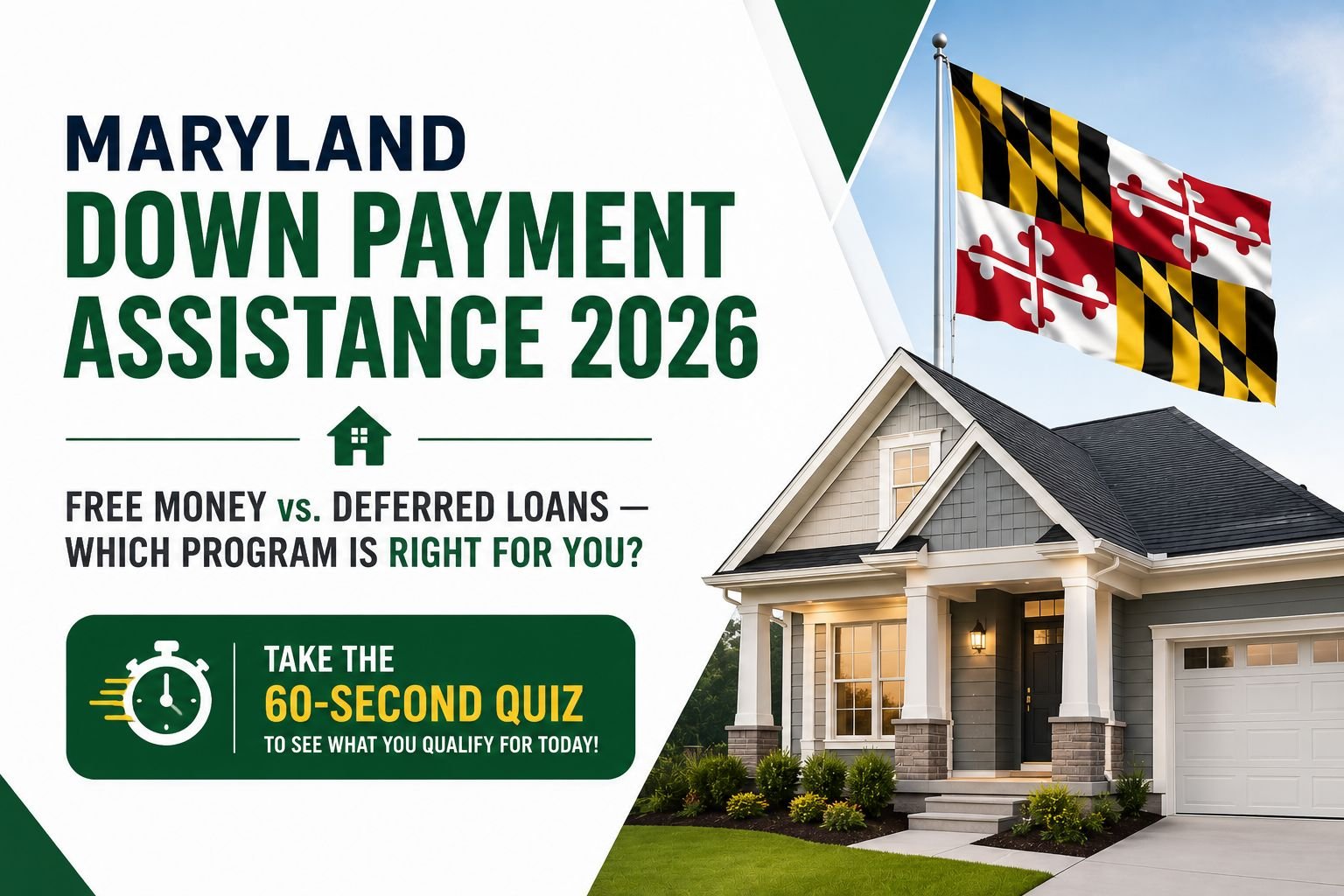 Maryland Down Payment Assistance 2026: Free Money vs. Deferred Loans — Which Program Is Right for You?